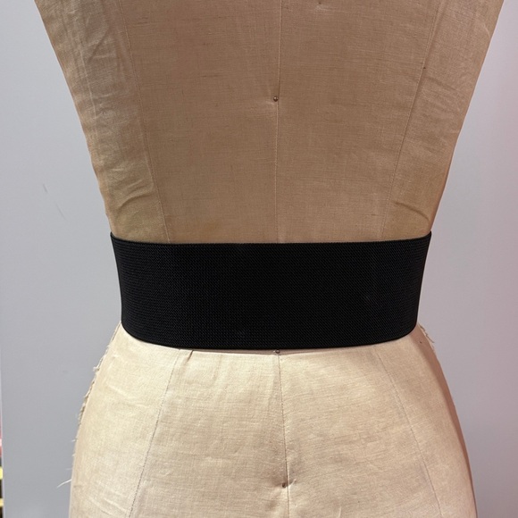Black Belt with Gold and Rhinestone Buckle main image 4